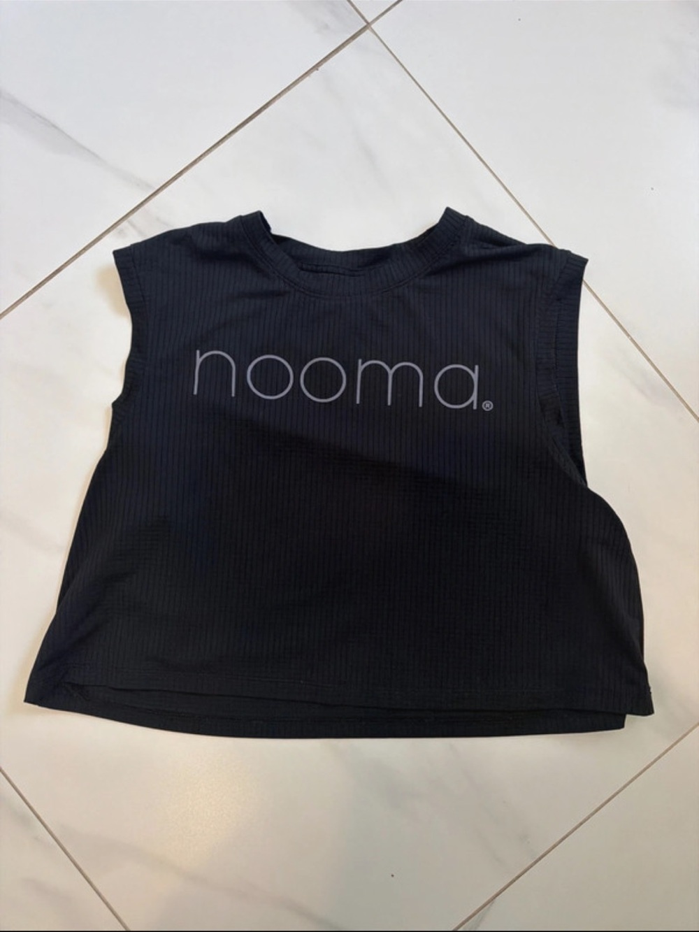 Nooma Black Ribbed Sleeveless Top